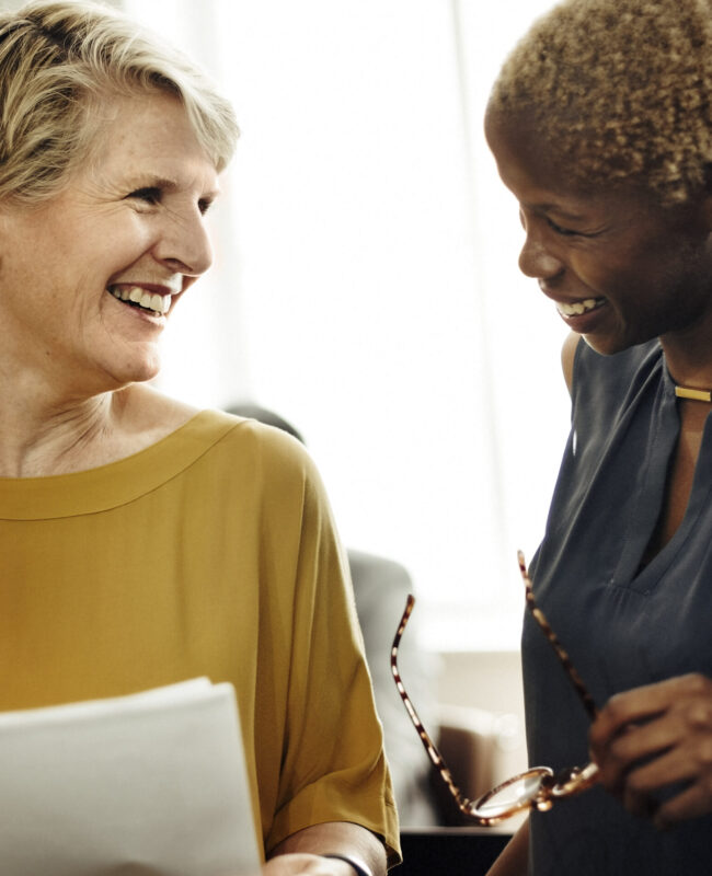 Businesswomen Meeting Discussion Talking Ideas Concept